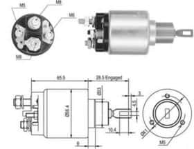 Тяговое реле стартера Magneti Marelli 940113050048