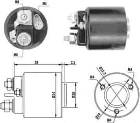 Тяговое реле стартера Magneti Marelli 940113050059