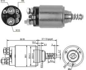 Тяговое реле стартера Magneti Marelli 940113050186