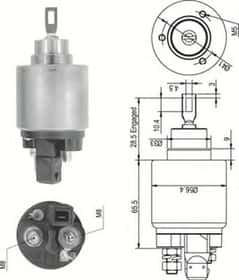 Тяговое реле стартера Magneti Marelli 940113050343