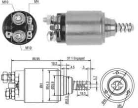 Тяговое реле стартера Magneti Marelli 940113050402