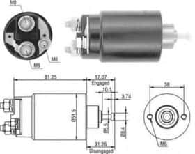 Тяговое реле стартера Magneti Marelli 940113050404