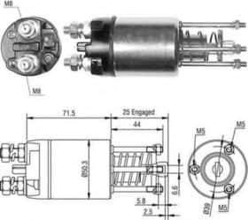 Тяговое реле стартера Magneti Marelli 940113050460
