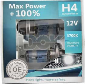 Автолампа Brevia Max Power +100% H4 P43t 55 W 60 W прозоро-блакитна 12040MPS