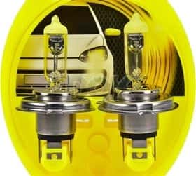 Автолампа Philips ColorVision H4 P43t-38 55 W 60 W жовта 12342CVPYS2 Автолампа Philips ColorVision H4 P43t-38 55 W 60 W жовта 12342CVPYS2