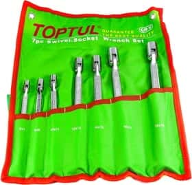 Набір ключів накидних Toptul GAAA0704 6x7-18x19 мм з шарніром 7 шт