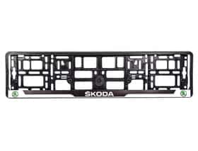 Рамка номерного знака Winso 000221 колір чорний на Skoda