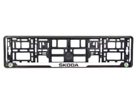Рамка номерного знака Winso 000223 колір чорний на Skoda