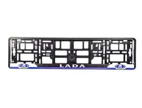 Рамка номерного знака Winso 000122 колір чорний на Lada