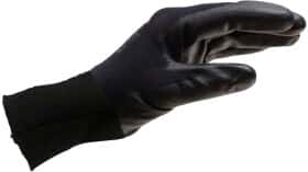 Перчатки рабочие Würth Black PU трикотажные с полиуретановым покрытием черные