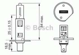 Автолампа Bosch Plus 30 H1 P14,5s 55 W 1987302012 Автолампа Bosch Plus 30 H1 P14,5s 55 W 1987302012