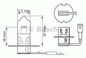 Автолампа Bosch Longlife Daytime H3 PK22s 55 W 1987302038