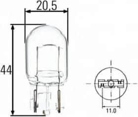 Автолампа Behr Hella Standard W21W WX3x16d 21 W прозора 8GA008892002