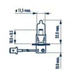 Автолампа Narva Range Power White H3 PK22s 55 W прозора 48335