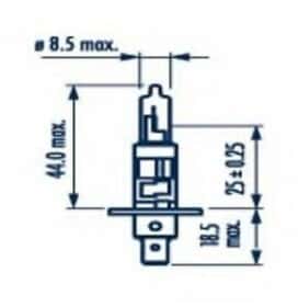 Автолампа Narva Long Life H1 P14,5s 55 W прозора 48322