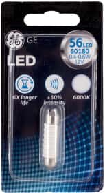 Автолампа General Electric C5W 0,6 W 0,4 W прозора 60180LED1B Автолампа General Electric C5W 0,6 W 0,4 W прозора 60180LED1B