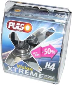 Автолампа Pulso X-tremeVision H4 P43t 55 W 60 W прозрачно-голубая LP-42653