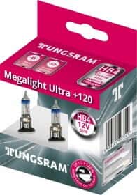 Автолампа Tungsram Megalight Ultra +120 HB4 P22d 51 W прозора 53070snu2d
