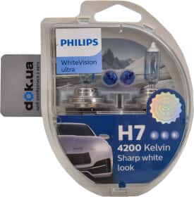 Автолампа Philips WhiteVision Ultra H7 PX26d 55 W біла 12972WVUSM