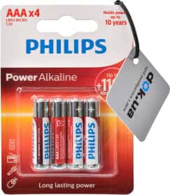 Батарейка Philips Power Alkaline LR03P4B/10 AAA (мизинчиковая) 1,5 V 4 шт