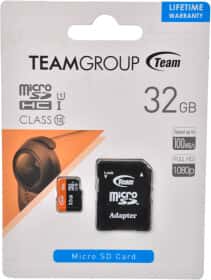 Карта пам’яті Team Group microSDHC 32 ГБ з SD-адаптером Карта пам’яті Team Group microSDHC 32 ГБ з SD-адаптером