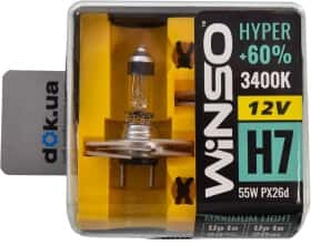 Автолампа Winso Hyper +60% H7 PX26d 55 W прозрачная 712730