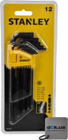 Набір ключів шестигранних Stanley 0-69-257 1/16"-3/8" з кулеподібним наконечником 12 шт