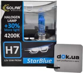 Автолампа Solar StarBlue H7 PX26d 55 W темно-голубая 1247S2