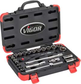 Набір торцевих головок та компонентів Vigor v2460n 1/2" (25 пр.)