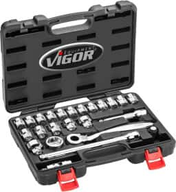 Набір торцевих головок та компонентів Vigor v7202 1/2" (24 пр.)