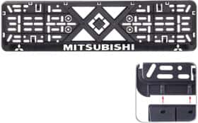 Рамка номерного знака Eurotermix 50276 колір чорний на Mitsubishi