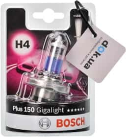 Автолампа Bosch Gigalight Plus 150 H4 P43t 55 W 60 W прозрачно-голубая 1987301136