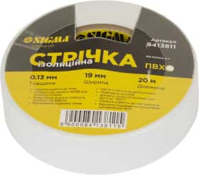 Скотч Sigma 8413811 ПВХ 19 мм x 20 м