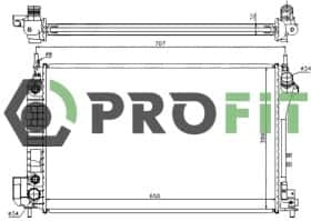 Радіатор охолодження двигуна Profit 17400385