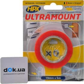 Двосторонній скотч HPX UM1905 19 мм x 5 м