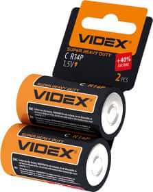 Батарейка Videx R14P/CSС C 1,5 V 2 шт