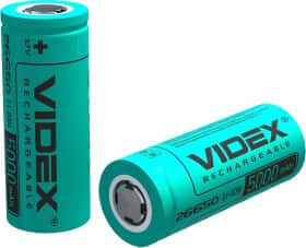 Акумуляторна батарейка Videx 26650 5000 mAh 1 шт