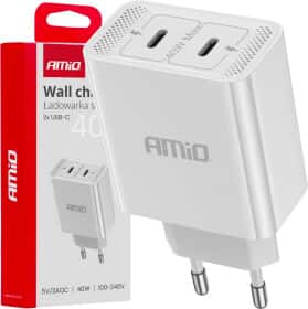 Сетевое зарядное устройство Amio 03892 40 Вт