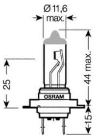 Автолампа Osram Cool Blue Intense H7 PX26d 55 W світло-блакитна 64210CBI