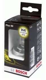 Автолампа Bosch Plus 90 H4 P43t 55 W 60 W прозрачная 1987301740