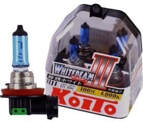 Автолампа KOITO WhiteBeam ver. III H11 PGJ19-2 55 W прозрачно-голубая p0750w