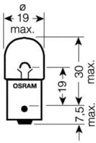 Автолампа Osram Ultra Life R10W BA15s 10 W прозора 5008ULT02B