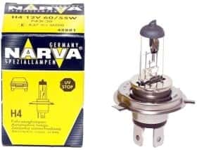 Автолампа Narva H4 P43t 55 W 60 W прозрачная 48881c1