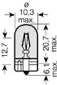 Автолампа Osram Original WY5W W2,1x9,5d 5 W оранжевая 282702b