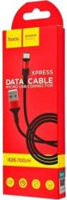 Кабель Hoco X26 X26MICROBLACKRED USB - Micro USB 1 м