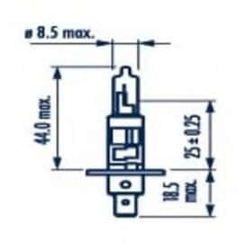 Автолампа Narva Range Power Blue+ H1 P14,5s 55 W прозоро-блакитна 48630