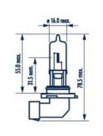 Автолампа Narva Range Power Blue+ HB3 P20d 60 W світло-блакитна 48616