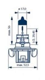 Автолампа Narva H13 P26.4t 55 W 60 W прозрачная 48092