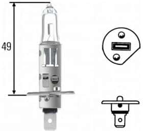Автолампа Behr Hella H1 55 W прозрачная 8GH002089531
