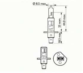 Автолампа SCT Germany H1 P14,5s 55 W прозора 202631